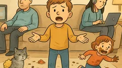 Witz: Papa vorm TV, Mama im Netz