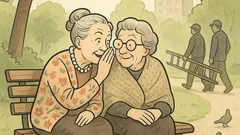 Witz: Rentnerinnen auf der Parkbank belauscht
