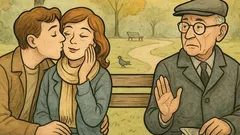 Witz: Auf der Parkbank heilt Küssen