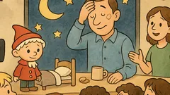 Witz: Sandmännchen-Puppenspieler stößt Kopf an Tisch