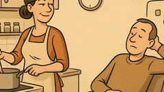 Witz: Hunger? Männer warten, bis's Essen gibt.