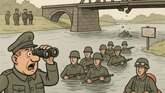 Witz: Brücke gesprengt? Bundeswehr marschiert trotzdem