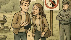 Witz: Paar im Park—Spuck ruhig, ich zahl