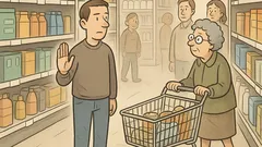 Witz: Im Supermarkt gilt rechts vor links