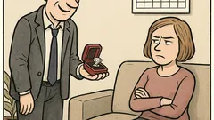 Witz: Diamantring gekauft – seit zwei Wochen Ruhe