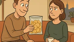 Witz: Schatz, willst du Chips? Ungesund? Egal.