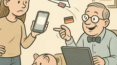 Witz: Papa, überweis mir 100 Euro!