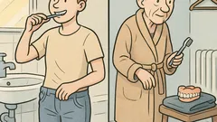 Witz: In der Jugend Hose an, Zähne putzen