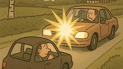 Witz: Tempolimit? Gegenverkehr regelt’s per Lichthupe.