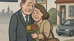 Witz: Beim Abschied weinten beide. Morgen: Ägypten!