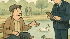 Witz: Ich bade nur meinen Wurm!