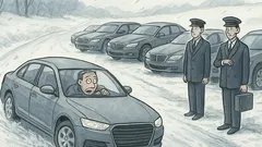 Witz: Auf Eis noch schnell BMWs zählen