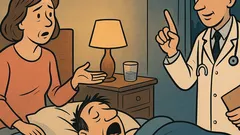 Witz: Nicht links schlafen, sagt der Arzt