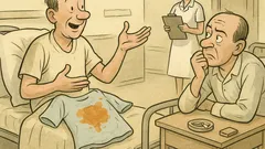 Witz: Im Krankenhaus: Kiefer gebrochen, Hintern verbrannt?